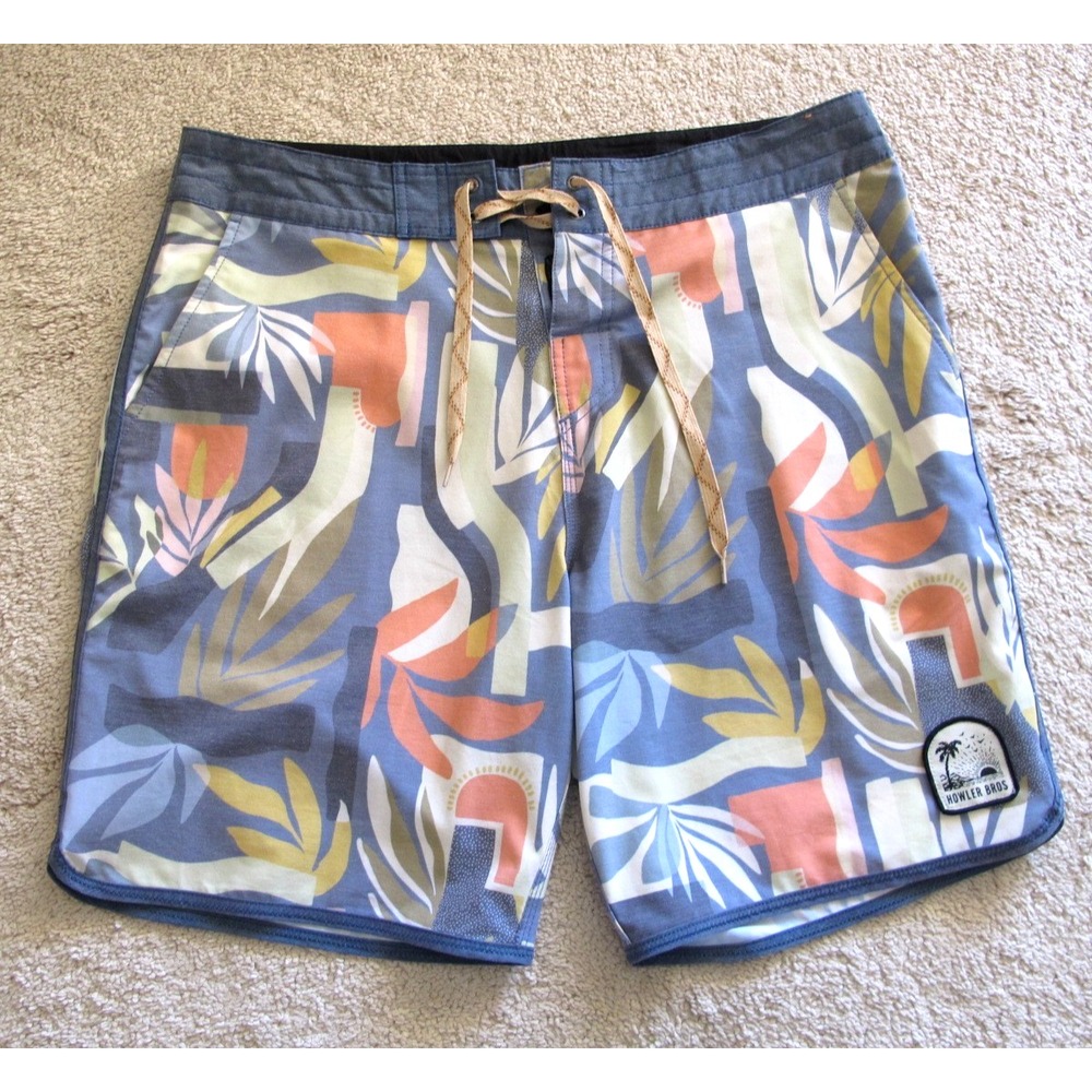 Howler Bros Stretch Bruja Abstract Savannah 8.5" Board Shorts Men's Size‎ 35